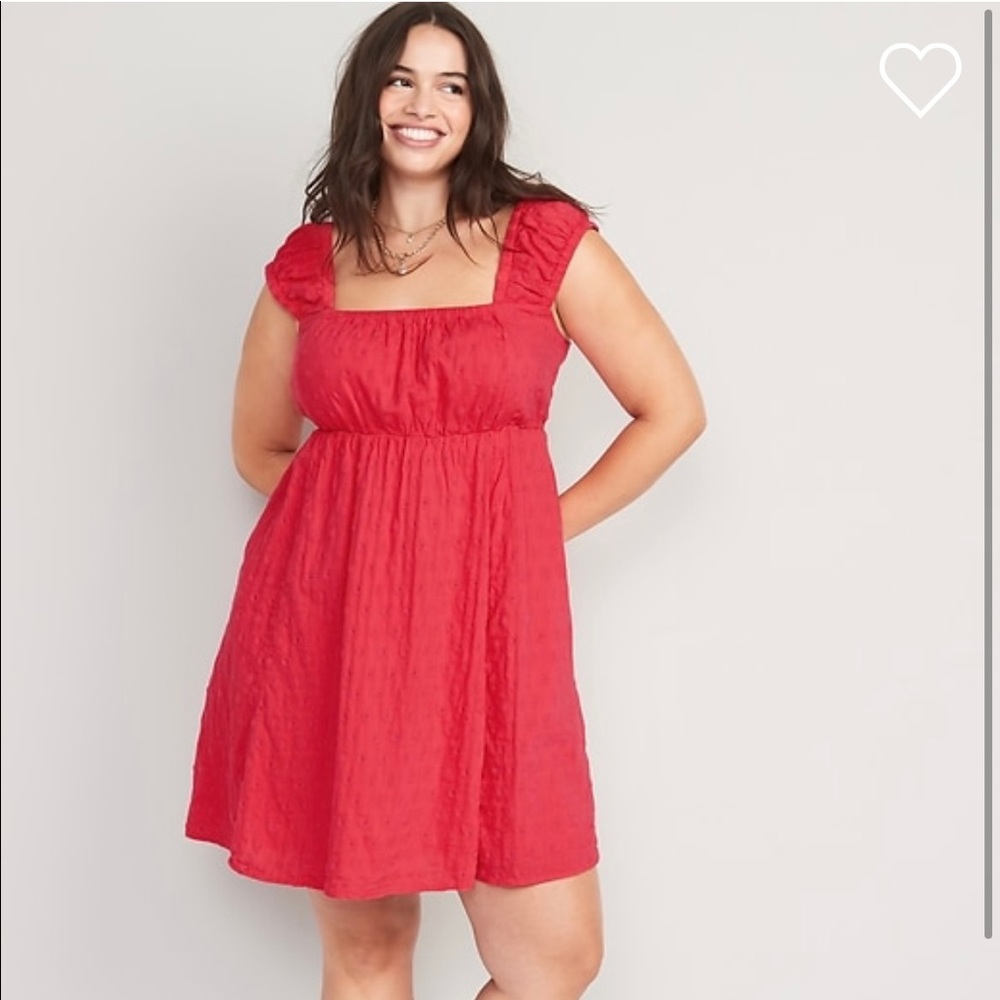 Old Navy 2X red tie back dress